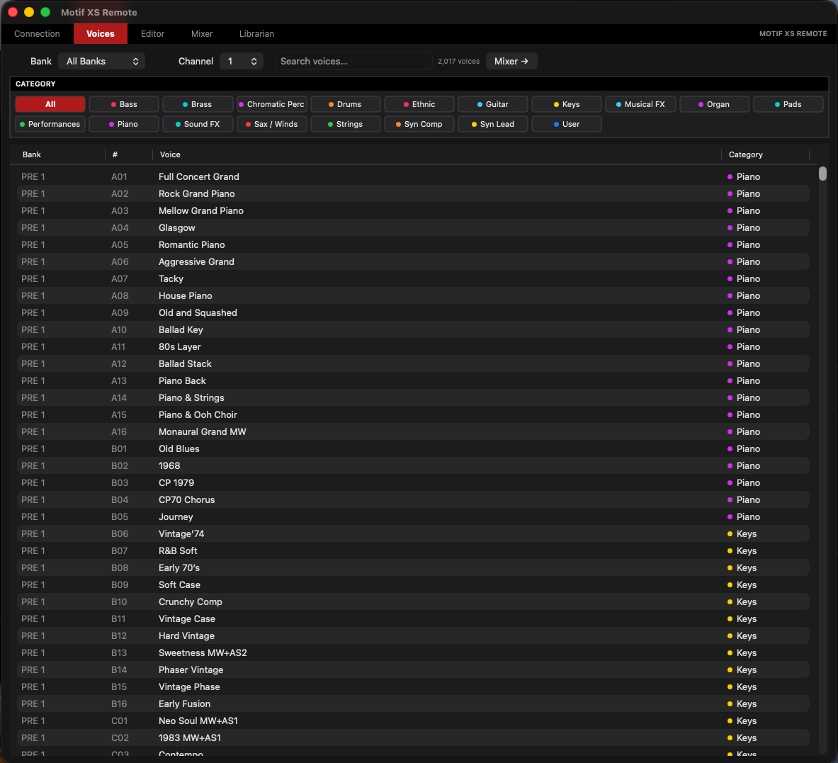 Motif XS Remote voice browser